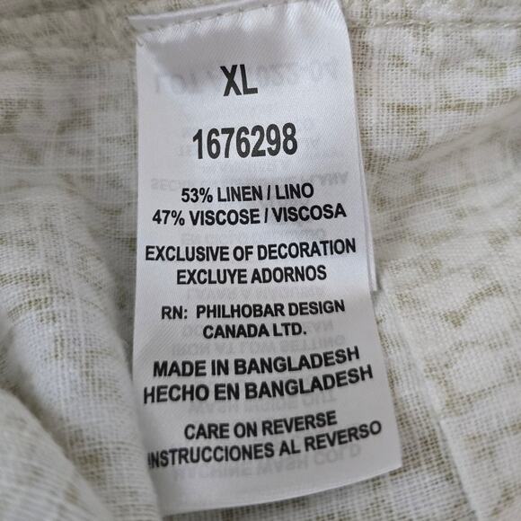 Nicole Miller Original Tan Cream Linen Blend Women's Shift Dress XL - Picture 5 of 5